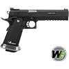 WE Pistola softair HI-CAP 6.0 IREX B nero/silver Green gas WET Custom Blowback nera WE