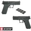 AW CUSTOM Pistola softair scarrellante a gas VX7 MOD.1 MOS stile Glock 17 G17 GBB colore nero marca AW Custom