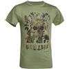 D.Five T-shirt colore verde con stampa teschio e fiori sul petto - D.Five (DF5-F61430-6 OD)