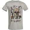D.Five T-shirt colore zinco con stampa teschio e fiori sul petto - D.Five (DF5-F61430-6 ZN)