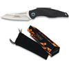 TOKISU Coltellino TOKISU Tactical Black G10 / fibra di carbonio, satinato lama 7Cr17Mov