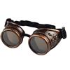 Occhiali regolabili in stile STEAMPUNK Ramato e lenti nere