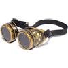 Occhiali regolabili in stile STEAMPUNK Oro e lenti nere