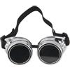 Occhiali regolabili in stile STEAMPUNK Argento / Silver e lenti nere