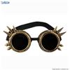 Occhiali regolabili in stile STEAMPUNK con punte laterali Gold / Oro e lenti Nere