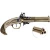 KOLSER Pistola inglese decorativa a tre canne girevoli colore oro