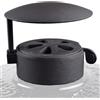 RHINO KAMADO CAMINETTO IN GHISA CON COPERTURA PIOGGIA PER BARBECUE RHINO KAMADO SERIE L/XL