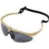 NUPROL Occhiali protettivi Battle Pro's con fascia elastica - Tan - Lente - Scura (6042-TNSM-OPT)