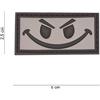 101 INC Patch in PVC Faccina malvagia marrone con Velcro