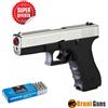 BRUNI Pistola a asalve modello Glock 17 calibro 8 mm nikel + 50 colpi