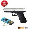 BRUNI Pistola a salve modello Glock 17 calibro 9 mm nikel + 50 colpi