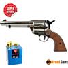 BRUNI Pistola a salve modello Colt singola azione calibro 380 mm cromata+ 50 COLPI