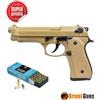 BRUNI Pistola a salve modello Beretta 92 9mm Desert + 50 COLPI