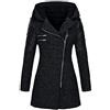 Jimmackey- Donna Jimmackey Cappotto Donna Cappuccio Taglie Forti Invernale Elegante Lungo Cappotti Eleganti Parka Lunghi Giacca Donna Elegante Giacche Giubbotto Donna Invernale Trench Donna Lunga