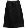 ZISTRCBAO Gonna di Jeans Elasticizzata al Ginocchio da Donna - Gonna Elasticizzata Ampia da Donna Taglie Forti Gonna di Jeans A Tubino, Gonna di Jeans Casual alla Moda Estiva, Nero, 3XL