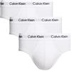 Calvin Klein Underwear, slip da uomo in cotone elasticizzato, confezione da 3 100 bianco - bianco. S