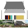 WGLF SUN Telo di ricambio per ombrellone 1.6 x 2.2 m Impermeabile Balcone Recinzione con Occhielli Protezione Raggi UV HDPE Telo Ombra per Tenda Amache Picnic, Grigio Chiaro