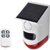 BlissfulAbode Allarme solare con sensore di movimento, allarme di sicurezza esterna, allarme sonoro 120 dB, telecomando