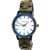 Holzwerk Germany® - Orologio unisex realizzato a mano, da uomo, in legno naturale, analogico, classico, al quarzo, marrone, blu, verde, bianco, Marrone.