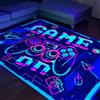 HOLAVIDA Tappeto per Giochi Neon, Tappeto 3D Reattivo ai Raggi UV del Controller di Gioco, Tappetino Fluorescente Antiscivolo per Pavimenti, Decorazione per la Sala Giochi dei Bambini, 180x120cm