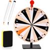 NQEUEPN 30cm Ruota dei Premi Che Gira, 24 Slot Tavolo Ruota Fortuna con Supporto Ruota della Roulette con Cancellazione a Secco e Pennarello per Carnevali Fiere Gioco Spin