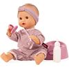 Götz 2253146 Sleepy Aquini Soft Mood - bambola da bagno grande 33 cm con occhi marroni che dormono, senza capelli in set da 6 pezzi - bambola da 18 mesi