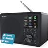 Majority Radio Internet con Bluetooth | Radio Dab Plus con FM | Internet Radio WLAN con altoparlante DSP | Radio digitale con Spotify Connect, Multi-Allarme | Frontier Oktiv App Telecomando | MAJORITY Touro