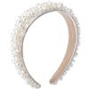 Sctmda Fasce per Capelli Perle Donna Cerchietto per Capelli con Perle Sintetiche Elegante Fascia Perlata Fasce Perline di Perle Largo e Spesso Fasce per Capelli 1 Pezzi per Decorativo Accessori Sposa
