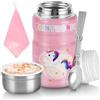 flintronic Contenitore Termico per Alimenti, 750ML Thermos per Alimenti sottovuoto, Thermos Alimenti Caldi, Contenitore Termico Alimentare in Acciaio Inox, Contenitore per Alimenti Caldi Freddi