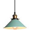iDEGU Lampada a Sospensione Retrò 22cm Lampada da Soffitto Vintage in Metallo E27 Lampadario a Sospensione Moderno Stile Scandinavo Plafoniera per Soggiorno Cucina Camera Ristorante (Verde)