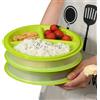 Sporgo Set di 3 Piatti a Microonde: Piatti con Coperchio, Senza BPA, Riutilizzabili, Contenitori con 3 Scomparti per Riscaldamento e Congelamento