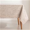 GAMUSI Tovaglia antimacchia tavolo rettangolare jacquard impermeabile, 140 x 100 cm, tessuto al tatto, colore: beige - larice