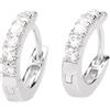 QUADRI - Orecchini Donna Cerchio con Zirconi - Idea Regalo Orecchini da Donna - Gioielli Made in Italy - Confezione Regalo Inclusa