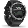 GARMIN SPEDIZIONE GRATUITA - GARMIN - Smartwatch Fenix 6 Solar Impermeabile Display 1.3' Cardiofrequenza GPS Bluetooth Colore Nero Argento