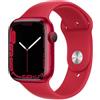 APPLE - Watch Series 7 45mm Impermeabile 5ATM GPS + Cellular 32GB WiFi / Bluetooth con Cinturino Sport Rosso - SPEDIZIONE GRATUITA