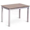 stones - Tavolo Da Pranzo Allungabile In Vetro Cappuccino E Base Silver Baud 110 Cm Om 079 C