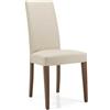 Liberoshopping - Set Di 2 Sedie Denver In Ecopelle Con Gambe Verniciate Beige