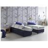 TALAMO ITALIA SPEDIZIONE GRATUITA - TALAMO ITALIA - Letto Silvia singolo con contenitore, Made in Italy, in tessuto sfoderabile, cm 80x200, con apertura Frontale, Blu, con Materasso incl