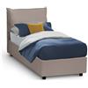 TALAMO ITALIA SPEDIZIONE GRATUITA - TALAMO ITALIA - Letto contenitore Singolo Veronica, Made in Italy, Testata e rivestimento in ecopelle, Apertura frontale, con materasso cm 80x200 incl