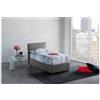 TALAMO ITALIA - Letto contenitore Singolo Anna, Made in Italy, Letto con rivestimento in tessuto, Apertura frontale, adatto per materasso cm 80x200, G