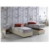 TALAMO ITALIA SPEDIZIONE GRATUITA - TALAMO ITALIA - Letto contenitore Singolo Silvia Sommier, Made in Italy, Letto con rivestimento in tessuto, Apertura frontale, con materasso cm 80x200