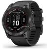 GARMIN SPEDIZIONE GRATUITA - GARMIN - Fenix 7x Pro Smartwatch - Sapphire Solar Edition Carbon Grey Dlc Titanium Mit Schwarzem Armband (010-02778-11)