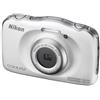 NIKON SPEDIZIONE GRATUITA - NIKON - Coolpix W100 Bianco Sensore CMOS 13Mpx Zoom Ottico 3x Display 2.7' Filmati Full HD Wi-Fi Impermeabile