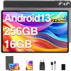 SEBBE Tablet 11 Pollici, 16GB RAM 256GB ROM (TF 1TB),2K Schermi/ 8+20MP/2000 * 1200 Pixels/10000 mAh/Bluetooth5.0,Octa-Core 2.0GHz 5GWiFi Tablet con Custodia Protettiva - Marrone