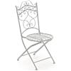 CLP Set con tavolo e 2 sedie da esterni realizzati a mano disponibili vari colori colore : bianco antico