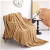 Ouinne 150 X 200CM,Coperta Vellutata in Pile,Velluto waffle Adatto a tutte le stagioni,Morbida Coperta Plaid Divano Coperta Per Letto in Microfibra per Divano, Letto, Viaggi 900g