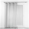 Douceur d'Intérieur, Minalisa - Tenda con occhielli in legno, 140 x 240 cm, colore: Grigio