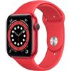 Apple Watch Series 6 Alluminio 44 mm (2020) | GPS | rosso | Cinturino Sport rosso