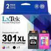 LxTek 301 XL Rigenerate Sostituzione per Cartucce HP 301 Nero e Colore XL per HP DeskJet 1000 1050 2050 2510 2540 3050 3050A Envy 4500 4502 5530 OfficeJet 2620 4630 (Nero Tricromia, 2-Pack)