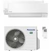 Panasonic Condizionatore Panasonic Serie TZ dual split 7000+15000 BTU A+++ wifi unità esterna 5 kW codice prodotto CU-2Z50TBE/CS-TZ20ZKEW_1/CS-TZ42ZKEW_1